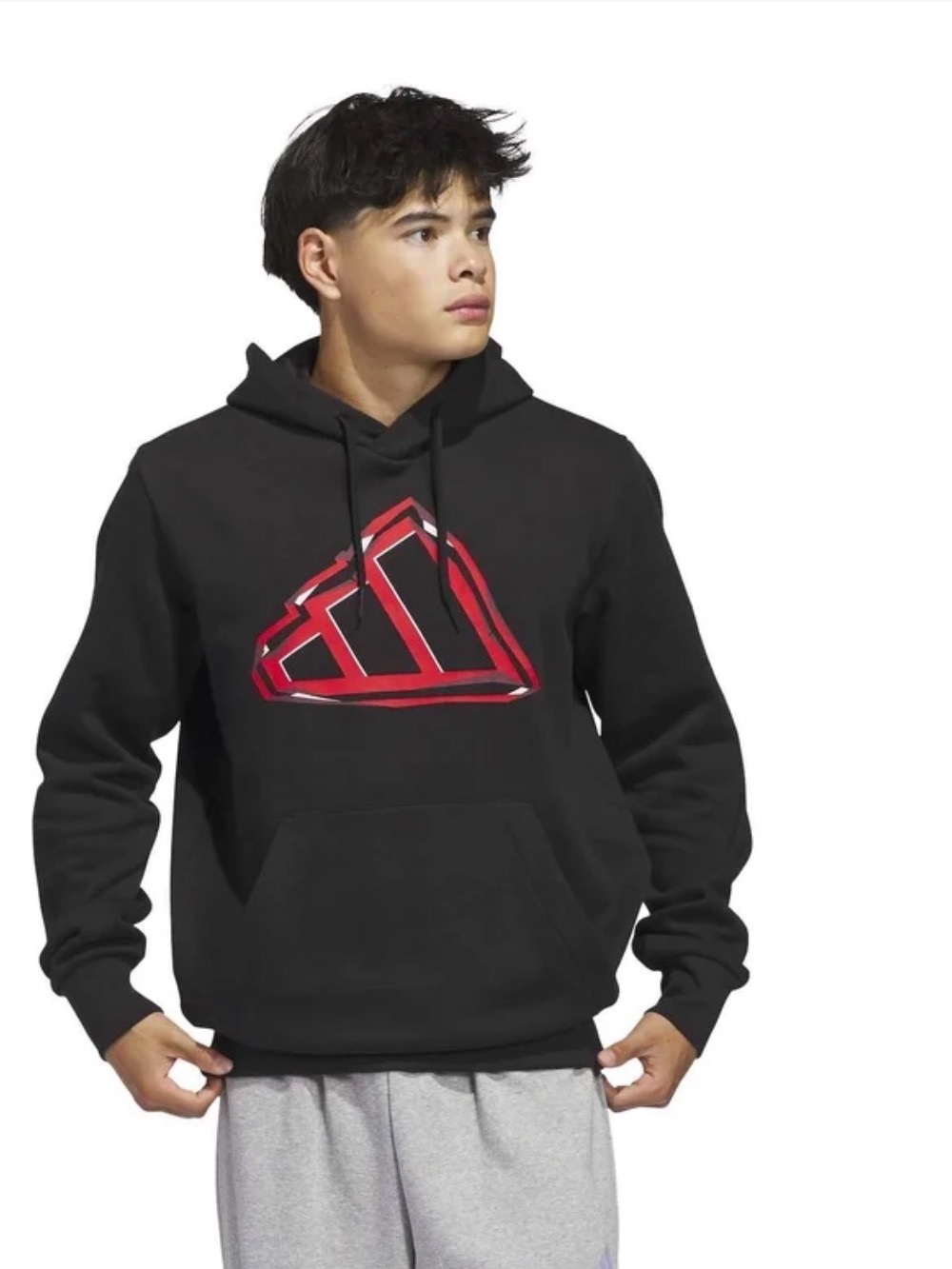 Adidas Men's Size Small Evo Pullover Hoodie. Black/Red. New with Tags